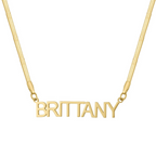 Custom/Personalized Herringbone Nameplate Necklace